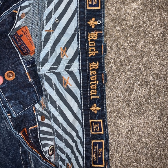 New Men’s Rock Revival Bootcut Jeans 32 Ben - Picture 5 of 8